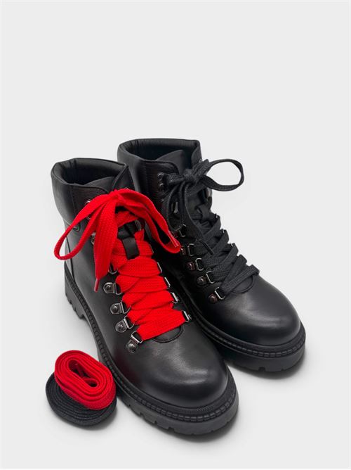 Pedula alta in pelle nera IL LACCIO | 51460LEATHERBLACK